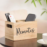 Maxbell Remote Control Holder Wooden Remote Organizer for Countertop NightStand Desk