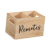 Maxbell Remote Control Holder Wooden Remote Organizer for Countertop NightStand Desk