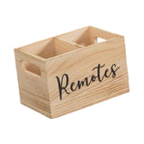 Maxbell Remote Control Holder Wooden Remote Organizer for Countertop NightStand Desk