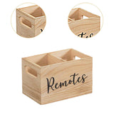 Maxbell Remote Control Holder Wooden Remote Organizer for Countertop NightStand Desk