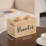 Maxbell Remote Control Holder Wooden Remote Organizer for Countertop NightStand Desk