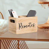 Maxbell Remote Control Holder Wooden Remote Organizer for Countertop NightStand Desk
