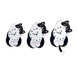 Maxbell Cartoon Cat Wall Clock Modern Cute Home Decoration for Dining Room Cafe Shop 30cmx40cm with Swing Tail