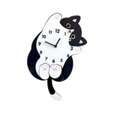 Maxbell Cartoon Cat Wall Clock Modern Cute Home Decoration for Dining Room Cafe Shop 30cmx40cm with Swing Tail