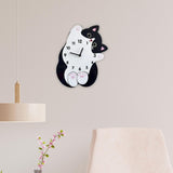 Maxbell Cartoon Cat Wall Clock Modern Cute Home Decoration for Dining Room Cafe Shop 30cmx25cm No Swing Tail