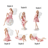 Maxbell European Angel Princess Figurine Girl Statue for Living Room Entryway Office Style A