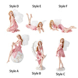 Maxbell European Angel Princess Figurine Girl Statue for Living Room Entryway Office Style A