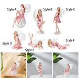 Maxbell European Angel Princess Figurine Girl Statue for Living Room Entryway Office Style A