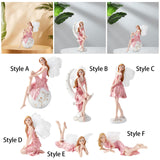 Maxbell European Angel Princess Figurine Girl Statue for Living Room Entryway Office Style A