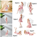 Maxbell European Angel Princess Figurine Girl Statue for Living Room Entryway Office Style A