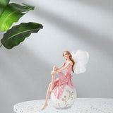Maxbell European Angel Princess Figurine Girl Statue for Living Room Entryway Office Style A