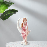 Maxbell European Angel Princess Figurine Girl Statue for Living Room Entryway Office Style B