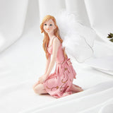 Maxbell European Angel Princess Figurine Girl Statue for Living Room Entryway Office Style C