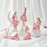 Maxbell European Angel Princess Figurine Girl Statue for Living Room Entryway Office Style C