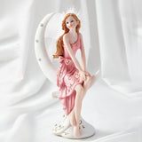 Maxbell European Angel Princess Figurine Girl Statue for Living Room Entryway Office Style D
