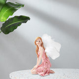 Maxbell European Angel Princess Figurine Girl Statue for Living Room Entryway Office Style D
