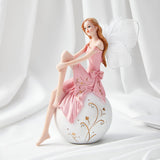 Maxbell European Angel Princess Figurine Girl Statue for Living Room Entryway Office Style F