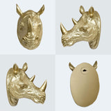 Maxbell Rhino Head Wall Hanging Decor Gift Crafts Office Wall Art Animal Head Statue