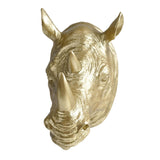 Maxbell Rhino Head Wall Hanging Decor Gift Crafts Office Wall Art Animal Head Statue