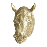 Maxbell Rhino Head Wall Hanging Decor Gift Crafts Office Wall Art Animal Head Statue