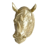 Maxbell Rhino Head Wall Hanging Decor Gift Crafts Office Wall Art Animal Head Statue
