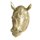 Maxbell Rhino Head Wall Hanging Decor Gift Crafts Office Wall Art Animal Head Statue