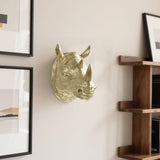 Maxbell Rhino Head Wall Hanging Decor Gift Crafts Office Wall Art Animal Head Statue