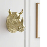 Maxbell Rhino Head Wall Hanging Decor Gift Crafts Office Wall Art Animal Head Statue