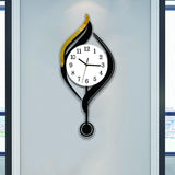 Maxbell Wall Clock Arabic Numbers Analog Simple for Living Room for Home Hotel Study White