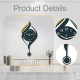 Maxbell Wall Clock Arabic Numbers Analog Simple for Living Room for Home Hotel Study Black