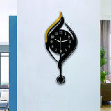 Maxbell Wall Clock Arabic Numbers Analog Simple for Living Room for Home Hotel Study Black