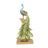 Maxbell Resin Figurine Decoration Crafts Peacock Statue for Indoor Hallway Bookshelf Height 40 cm