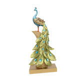 Maxbell Resin Figurine Decoration Crafts Peacock Statue for Indoor Hallway Bookshelf Height 40 cm
