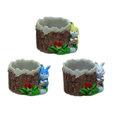 Maxbell Flower Pot Cartoon Vase Resin Plant Pot for Cactus Flower Indoor Mini Plants yellow