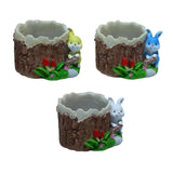Maxbell Flower Pot Cartoon Vase Resin Plant Pot for Cactus Flower Indoor Mini Plants yellow