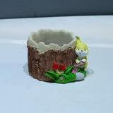 Maxbell Flower Pot Cartoon Vase Resin Plant Pot for Cactus Flower Indoor Mini Plants yellow