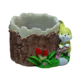 Maxbell Flower Pot Cartoon Vase Resin Plant Pot for Cactus Flower Indoor Mini Plants yellow