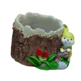 Maxbell Flower Pot Cartoon Vase Resin Plant Pot for Cactus Flower Indoor Mini Plants yellow