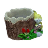 Maxbell Flower Pot Cartoon Vase Resin Plant Pot for Cactus Flower Indoor Mini Plants yellow