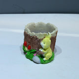 Maxbell Flower Pot Cartoon Vase Resin Plant Pot for Cactus Flower Indoor Mini Plants yellow