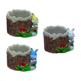 Maxbell Flower Pot Cartoon Vase Resin Plant Pot for Cactus Flower Indoor Mini Plants yellow