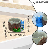 Maxbell Flower Pot Cartoon Vase Resin Plant Pot for Cactus Flower Indoor Mini Plants blue