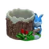 Maxbell Flower Pot Cartoon Vase Resin Plant Pot for Cactus Flower Indoor Mini Plants blue