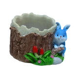 Maxbell Flower Pot Cartoon Vase Resin Plant Pot for Cactus Flower Indoor Mini Plants blue