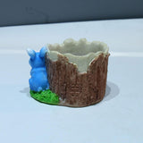 Maxbell Flower Pot Cartoon Vase Resin Plant Pot for Cactus Flower Indoor Mini Plants blue