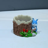 Maxbell Flower Pot Cartoon Vase Resin Plant Pot for Cactus Flower Indoor Mini Plants blue