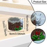 Maxbell Flower Pot Cartoon Vase Resin Plant Pot for Cactus Flower Indoor Mini Plants white