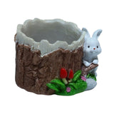 Maxbell Flower Pot Cartoon Vase Resin Plant Pot for Cactus Flower Indoor Mini Plants white