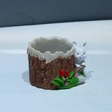 Maxbell Flower Pot Cartoon Vase Resin Plant Pot for Cactus Flower Indoor Mini Plants white