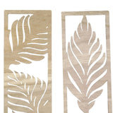 Maxbell 3Pcs Wall Sculptures Boho Leaf Sign Wall Decoration for Kitchen Home Bedroom